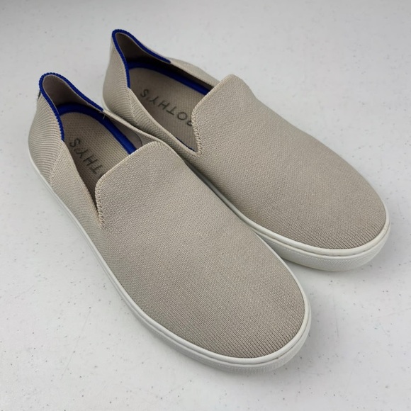 ROTHY’S women’s The Original beige knit slip on sneakers shoes size 8 - Picture 5 of 9
